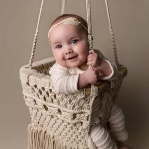 macrame baby swing